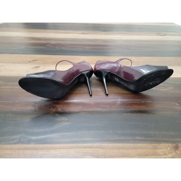 VALEA Firenze "Felice" Pump Shoes Wine/Black Patent Leather Size 38 (7US) - Picture 7 of 7